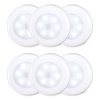STAR-SPANGLED 6 Pack 2.8” Motion Sensor Lights Indoor AAA Battery Operated, Stick on LED Puck Light for Stairs, Under Cabinet, Closet, Cool White