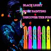 6 Colors Glow in The Black Light Face Body Paint Sticks,UV Neon Glow Fluorescent High Pigmented Face Painting Crayons Kit for Halloween Mardi Gras Festivals Party Masquerades Supplies