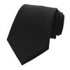 RBOCOTT Silk Black Tie Business Wedding Formal Necktie for Men (Black)