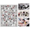 8 Sheets Halloween Nail Art Stickers Decals Self-Adhesive Pegatinas Uñas Cute Ghost Pumpkins Skull Spider Web Nail Supplies Nail Art Design Decoration Accessories