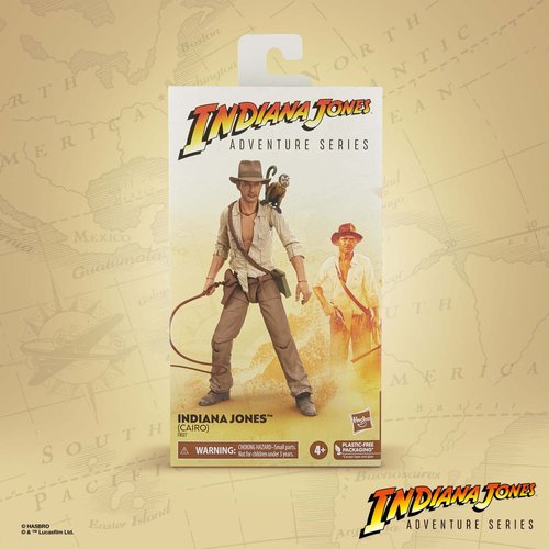 Indiana Jones Adventure Series: Indiana Jones and The Raiders of The Lost Ark, Indiana Jones (Cairo) Action Figure, 6-Inch Action Figures, Ages 4 and Up