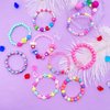 SIELEVIN 9 PCS Cute Kids Bracelets for Girls Pink LOVE Beaded Bracelets Little Girls Toddler Costume Jewelry Princess Party Favors Pretend Play Birthday Easter Christmas Valentines Gift for Kids
