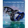 Snorkeling Gear for Adults, Kwambiri Dry-Top Snorkel Set, 183°Panoramic Wide View Diving Mask Breathing Freely Snorkel Mask for Snorkeling Scuba Diving Swimming Travel（Adults）