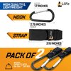 2 Pcs Black Baby Stroller Hooks for Hanging | Multipurpose Stroller Straps with Durable and Stylish Stroller Clips for Diaper Bags | The Perfect Mummy Hook for Pram, Wheelchair, Shopping and Pet Carts