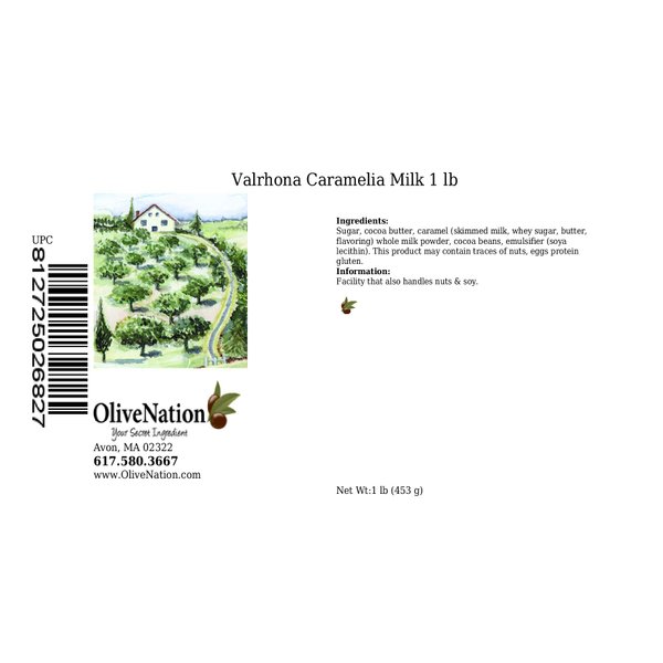 Valrhona Caramelia Milk Chocolate Feve from OliveNation - 1 pound