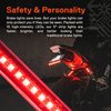 TRUE MODS 2pc 5" Red LED Motorcycle Turn Signal & Brake Tail Light Strip Kit [IP68 Waterproof] [Single Row] [50% Running Light] [100% Brake/Turn Signals] Flexible for Motorcycle Trailer ATV
