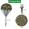 Catcan 15 Pcs Parachute Toy, Camo Parachute Men Toy Tangle Free Throwing Hand Throw Outdoor Flying Gifts Paratrooper Toy No Battery nor Assembly Required (Dark Green)