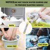 Lakkzoom Portable Immersion Water Heater,Electric Pool Water Heater for Above Ground Pool Bathtub,Anti-scalding Bucket Heater Camping Water Heater Heat 5 Gallons of Water in Minutes(Yellow), 1500W