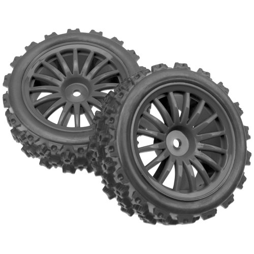 4Pack Vgoohobby OD2.83in 1/10 On Road Rubber Tires w/Nylon Wheel Rims 12mm Hex Compatible with HSP HPI Redcat Tamiya Traxxas 1/10 RC On Road Racing Touring Car (Black)