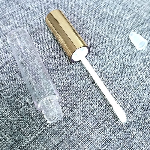 KEAIYYJ Empty Lip Gloss Tubes with Wand Concealer Cuticle Oil Dispenser Refillable Cosmetic Containers Bottles, Gold 10 ml 5 Pack