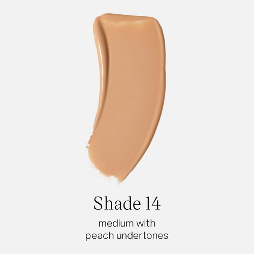 Saie Glowy Super Skin Tint Liquid Foundation - Hydrating Serum Foundation with Lightweight, Medium Coverage - Formulated with Hyaluronic Acid to Hydrate, Brighten and Plump - Shade 14 (1.01 oz)