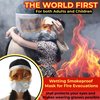 Emergency Fire Escape Smoke Face Cover Mask – Home Essentials For Survival Rescue Device Protection with Moisture Barrier, Heat-Resistant Goggles, & Calming Extracts (Use it in case of fire)