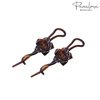 Parcelona French Rose Flower Twist N Clip Set of 2 Cellulose Acetate Shell Hair Clip Barrette