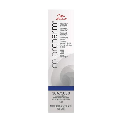 COLORCHARM Permanent Gel Hair Color for Gray Coverage, 10A Palest Ash Blonde, 2 oz