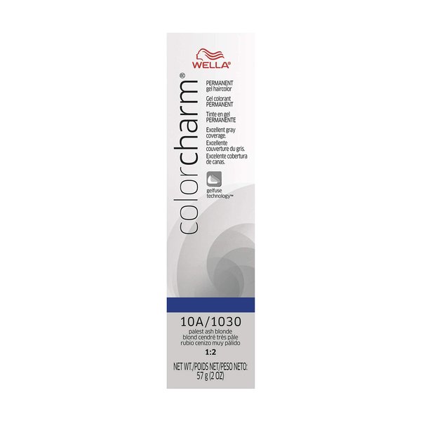 COLORCHARM Permanent Gel Hair Color for Gray Coverage, 10A Palest Ash Blonde, 2 oz