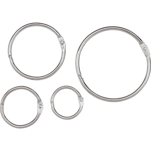 ACCO Loose Leaf Binder Rings, 1-1/2", Silver, 100 Rings/Box (72204)