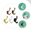 Zerodeko 5PCS Dollhouse Hooks 1:12, Miniature Dollhouse Wall Hooks Miniature Doll House Hanger for DIY Crafts Accessory