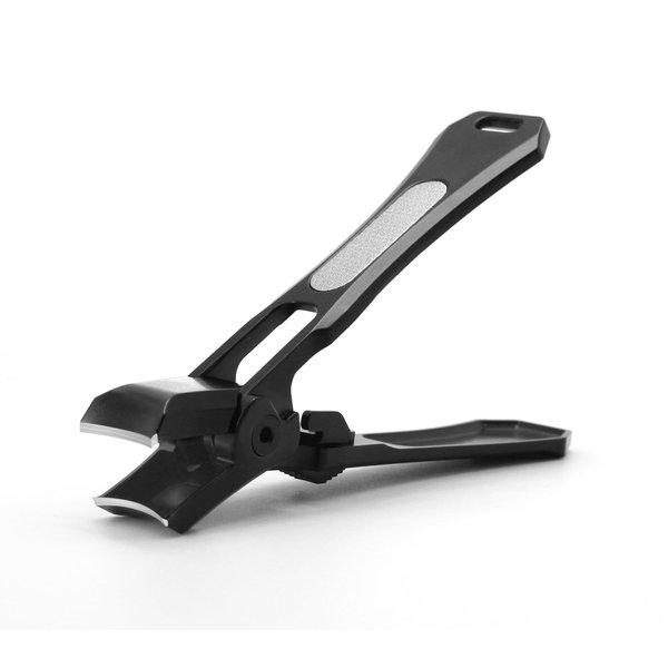 MOOSEC Luxury Stainless Steel Nail Clippers with Catcher - Perfect for Thick Nails (BLACK)