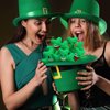 Blueweenly 12 Pcs St. Patrick's Day Stuffed Plush Shamrock St. Patrick's Day Soft Smile Shamrock Gifts Bulk Irish Green Plush Toy St. Patrick's Day Lucky Plush Decorations for Home Tiered Tray, 5 Inch