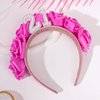 Wecoe 21st Birthday Headband Flower Crown Hot Pink Flower Floral Headband Birthday Crown Tiara Happy 21st Birthday Decoration Gift for Her Party Favors Party Supplies Hair Accessories for Women Girls