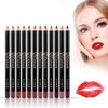 Semme Lip Liner, 12pcs/set Waterproof Long-lasting Lip Liner Pencil Lipliner Pen Makeup Cosmetic