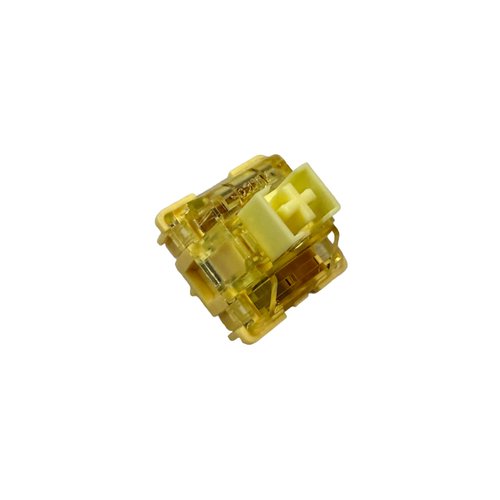 Hand Lubed/Filmed Akko V3 Cream Yellow Pro Linear Switches for Mechanical Keyboard (Hand Lubed and Filmed, 70 Switches)