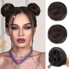 HANYUDIE Space Buns Hair Pieces Claw Clip in Hair Bun Mini Bun Hair Scrunchies Extension for Women Girls 2PCS 6#