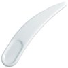 PANA Curved Boomerang Disposable Plastic Cosmetic Spatula for Mixing and Sampling Makeup, Skincare, Creams, Lotions, and Masks (White, 3 Packs)