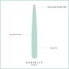 Soft Touch Slant and Point Stainless Steel Tweezers, Seafoam