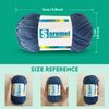 150g (3x50g) 3 Pieces of Mixed/Solid Color Crochet Knitting and Handicraft Yarn in Bulk, Fluffy and Soft, Worsted 100% Acrylic Yarn (Carbon Black)