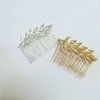 Samlbale 2 pcs Wedding Hair Comb Gold Leaf Hair Combs for Women Accessories,Bride Wedding Hair Accessories for Women and Girls