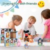 Christoy 6 Sets 4 Inch Dolls Mini Reborn Baby Dolls with Animal Clothes Realistic Baby Doll Set for Girls Boys Toddlers and Kids 3+ (B)