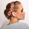 Paderison 10Pcs Pink Star Hair Clips for Girls Kawaii Hair Accessories for Women Y2k Snap Star Hair Barrettes Non Slip Star Clips for Kids Metal Star Hair Clips Y2K 2000s Rave Accessories
