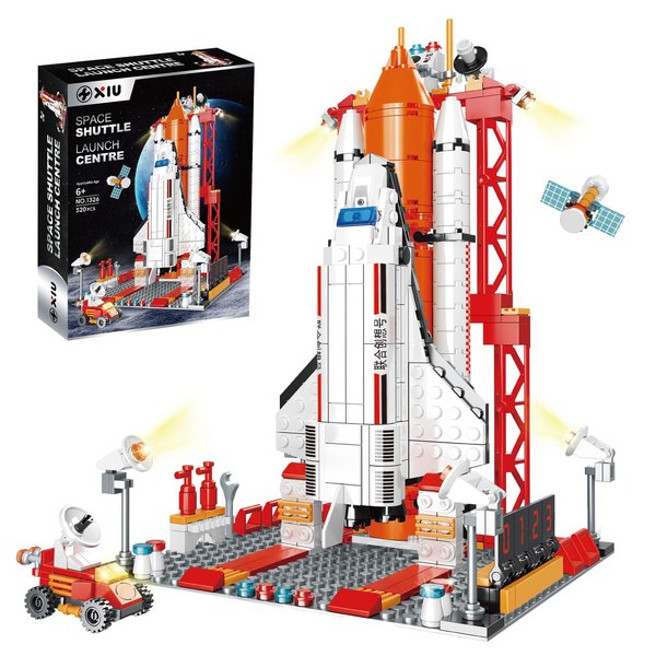 XIU Space Exploration Shuttle Building Sets Toys for Boys Ages 6-12,Space Shuttle Toys Building Kit with Astronaut and Spacecraft andmoon Buggy,Space Educational Toy for Kids 6 8 10 12 (520pcs)
