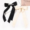 Hair Ribbon Bow Clips for Women Girls-4PCS Tassel Ribbon Bowknot With Long Tail,Silky Satin Hair Bows Hair Clips,Bowknot Aesthetic Hair Accessories For Toddlers Teens Kids