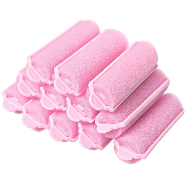 12-Pack Foam Sponge Hair Rollers 2.4 Inch Hair Curlers to Sleep In Soft Sleep Rollers Hair Curlers for Curls Style Heatless Hair Curler