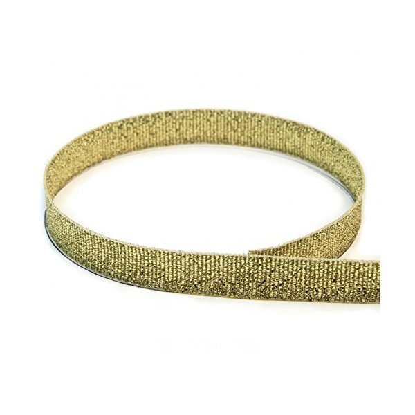 USA Made 3/8" Gold Tinsel Grosgrain Ribbon - 100 Yards (Multiple Widths & Yardages Available)