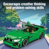ExultationToy 332 Pcs Super Sports Car Toy Building Set, 4 Different Wheel Rim Designs, MOC Building Blocks Cars for Adults, Teens, Boys Ages 8-12