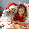 COCHIE 48Pcs DIY Christmas Craft Kits for Kids, Christmas Gingerbread Man Craft Art Kit, Make Your Own Christmas Craft Xmas Party Decor DIY Gingerbread House Cutouts for Holiday Handcraft Supplies