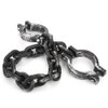 Hosfairy Halloween Costume Party Plastic Wrist Shackles Prison Chain Handcuffs Cosplay Props (Black /1Pcs)
