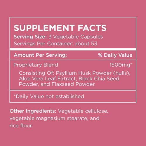 Pure for Her Vegan Original Stay Ready Fiber Supplement for Women | Digestive Support | Proprietary Formula with Aloe Vera | 160 Capsules