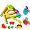 6 Pcs Clay Dough Tools Kit, Hanhan Clay Modelling Tool Kit Dough Rollers Molds Cutters Plastic Play Dough Tools Set for Children Ages 3 and up (Random Colors) (6pcs)