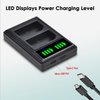 EN-EL20 EN-EL2a Battery Charger is Suitable for Cameras Coolpix P1000, P950, DL24-500, Coolpix A, 1 AW1, 1 J1, 1 J2, 1 J3, 1 S1, 1 V3 Digital Cameras LED USB Display Dual Charging