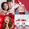 50+ Pieces Valentine Tattoos Temporary for Girls Women Kids, 10 Sheets Love Cupid Heart Romantic Valentine’s Designs Couple Fake Temporary Tattoo Stickers for Valentine's Day Wedding Lover Party Decorations Supplies
