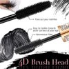 2PCS 4D Flash Diamond Waterproof Silk Fiber Thick Lengthening Mascara, Long Lasting, Smudge-Proof