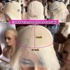 RHAH Glueless Wigs Human Hair 60# Grey Platinum Blonde Bob Wigs for Black Women 13x4 HD Transparent Lace Front Wigs 10 Inch Silky Straight Ash Blonde Wig Human Hair with Baby Hair Pre plucked Frontal