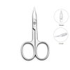 LIVINGO Premium Manicure Nail Scissors Multi-purpose Stainless Steel Cuticle Pedicure Beauty Grooming Kit for Eyebrow, Eyelash, Dry Skin Curved Blade 3.5 inch