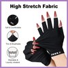 NXJ INFILILA UV Gloves for Nails, Anti UV Light Gloves for Gel Nails, Professional UPF 99+ UV Protection Gloves for Gel Manicure Skin Care Fingerless Gloves for Protecting Hands from UV Nail Lamp