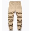LOKTARC Boys Cargo Pants for Kids Drawstring Youth Cargo Twill Joggers Khaki 12-13 Years/Size 160