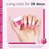 modelones Acrylic Powder 6 Colors, Pink Tones Glitter Spring Acrylic Nail Powder, Neon Pink Shades Magenta Sakura Light Soft to Dark for Valentine's Nail Art 3D Nail Carving French Nail Extension